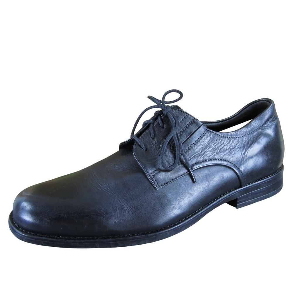 Lasocki‎ Men's  Derby Oxfords Black Leather Size 44 Medium Gently Used 2025